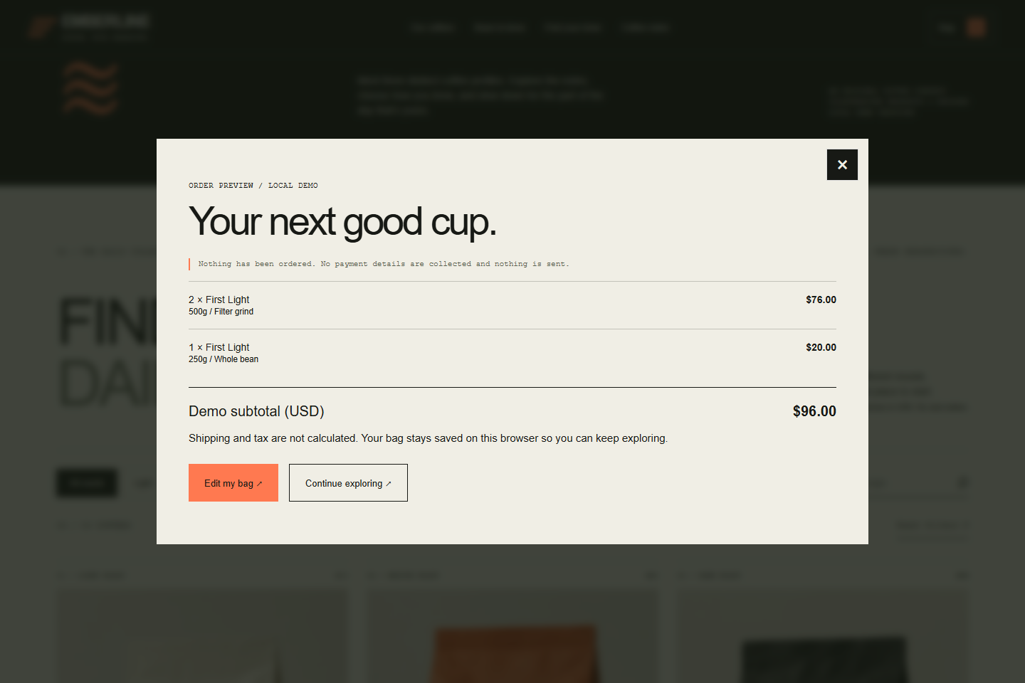 Honest demo order